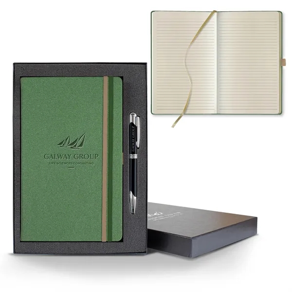Bi Band Medio Lined Ivory Page Journal Gift Set