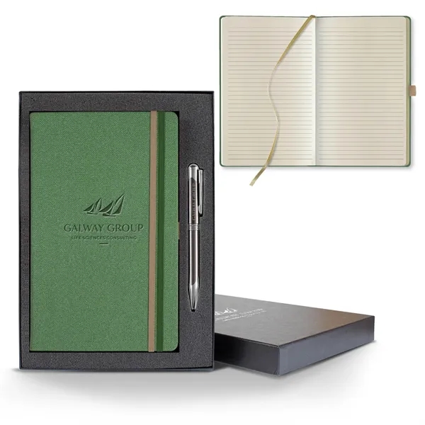 Bi Band Medio Lined Ivory Page Journal Gift Set