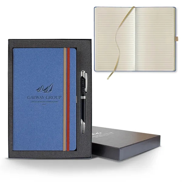 Bi Band Medio Lined Ivory Page Journal Gift Set
