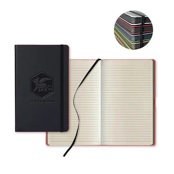 Black Laser Medio Lined Ivory Page Journal