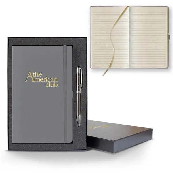 Custom Matra Medio Lined Ivory Page Journal Gift Set