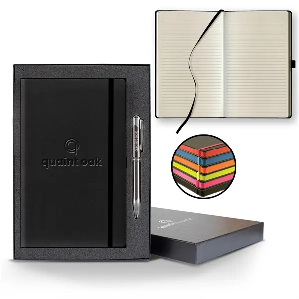 Custom Tucson Edge Medio Lined Ivory Page Journal Gift Set