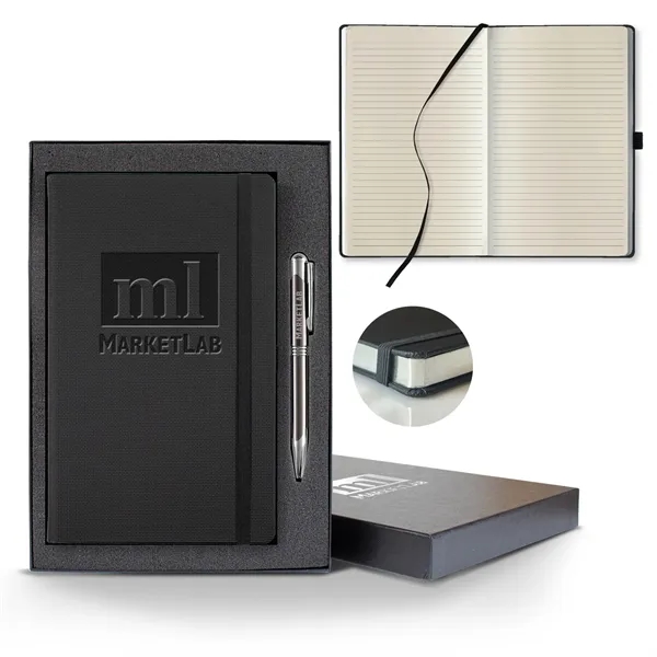 All Metal Medio Lined Ivory Page Journal Gift Set