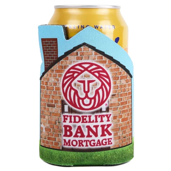 American Made Full Color House Can Cooler