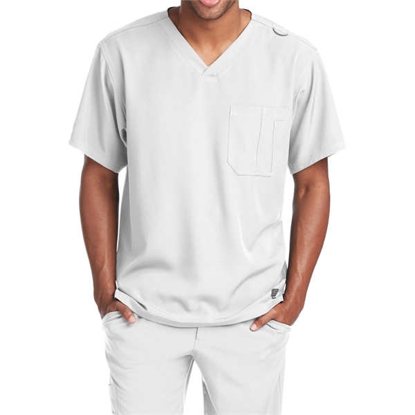 Barco Skechers Men's Structure V-Neck Chest Pocket Scrub Top - Barco Skechers Men's Structure V-Neck Chest Pocket Scrub Top - Image 2 of 14