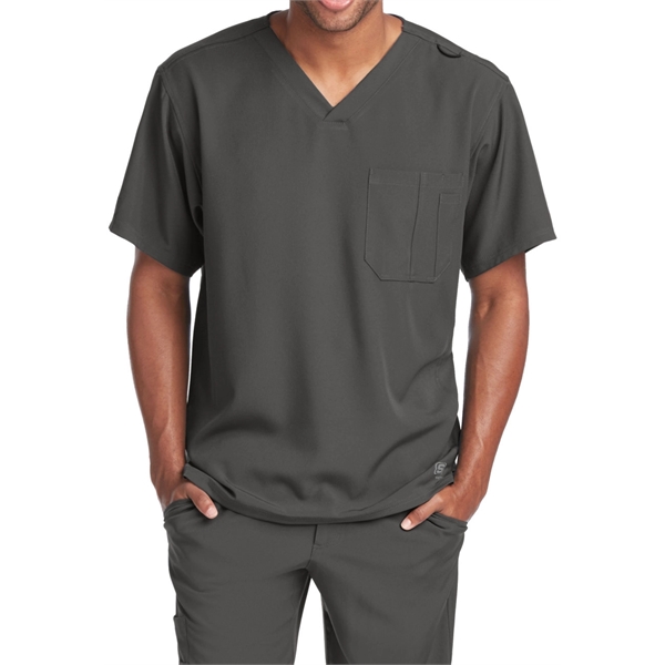 Barco Skechers Men's Structure V-Neck Chest Pocket Scrub Top - Barco Skechers Men's Structure V-Neck Chest Pocket Scrub Top - Image 5 of 14