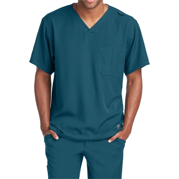 Barco Skechers Men's Structure V-Neck Chest Pocket Scrub Top - Barco Skechers Men's Structure V-Neck Chest Pocket Scrub Top - Image 6 of 14