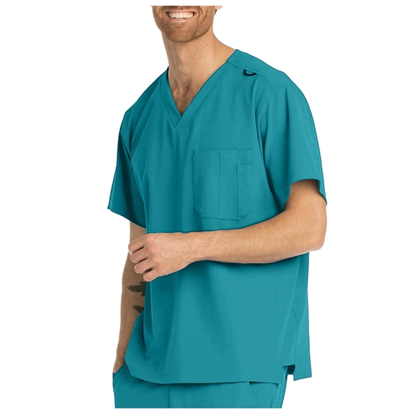 Barco Skechers Men's Structure V-Neck Chest Pocket Scrub Top - Barco Skechers Men's Structure V-Neck Chest Pocket Scrub Top - Image 8 of 14