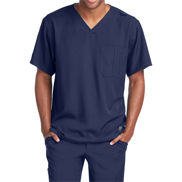 Barco Skechers Men's Structure V-Neck Chest Pocket Scrub Top - Barco Skechers Men's Structure V-Neck Chest Pocket Scrub Top - Image 10 of 14