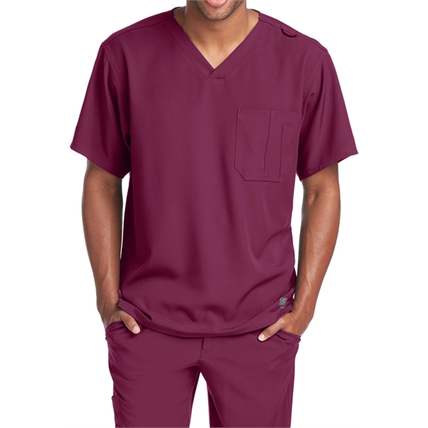 Barco Skechers Men's Structure V-Neck Chest Pocket Scrub Top - Barco Skechers Men's Structure V-Neck Chest Pocket Scrub Top - Image 11 of 14