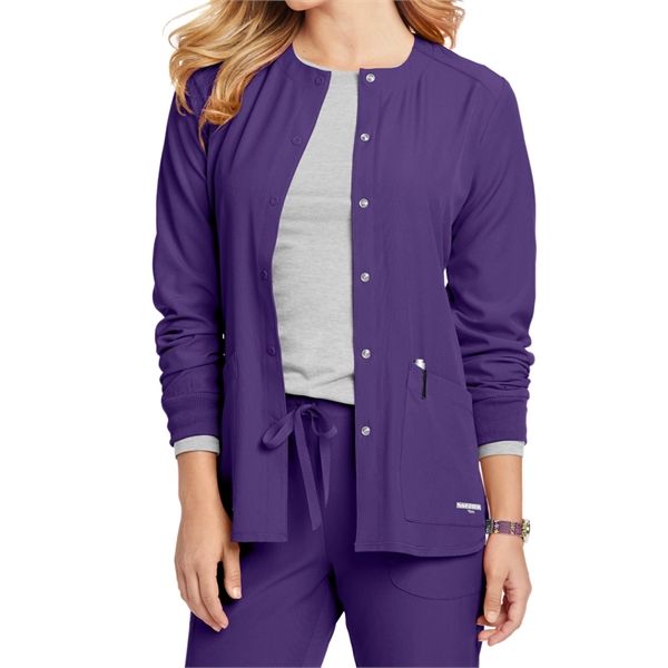 Skechers Women's Stability 2-Pocket Snap Front Scrub Jacket - Skechers Women's Stability 2-Pocket Snap Front Scrub Jacket - Image 3 of 15