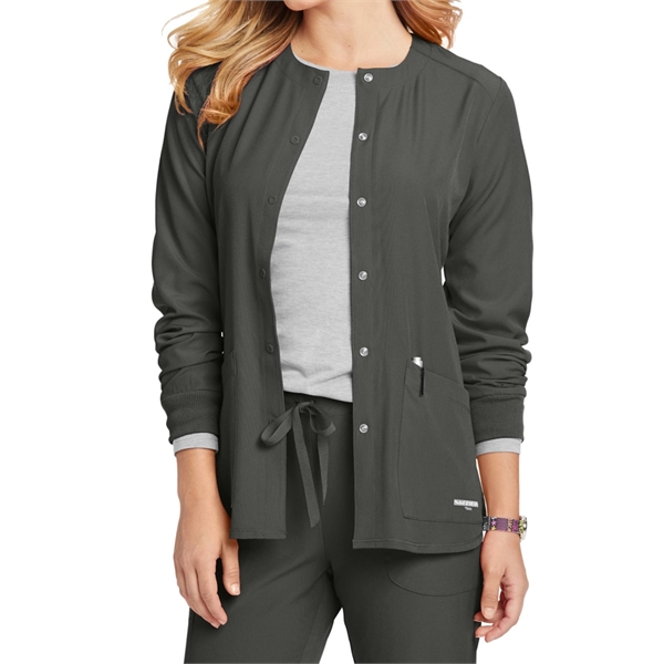Skechers Women's Stability 2-Pocket Snap Front Scrub Jacket - Skechers Women's Stability 2-Pocket Snap Front Scrub Jacket - Image 5 of 15