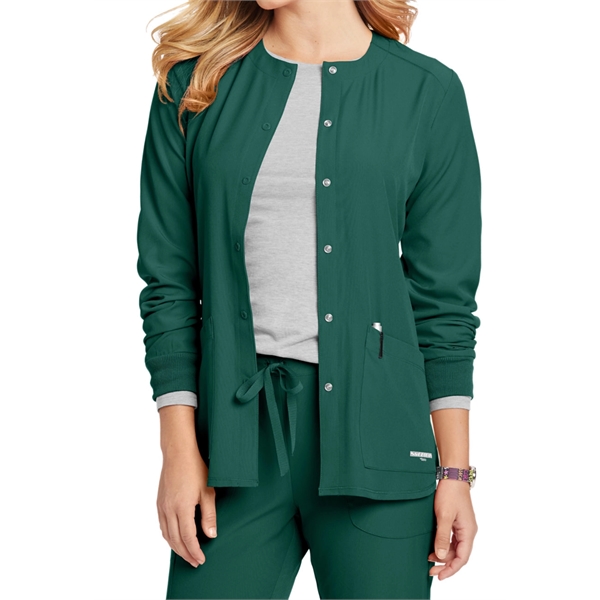 Skechers Women's Stability 2-Pocket Snap Front Scrub Jacket - Skechers Women's Stability 2-Pocket Snap Front Scrub Jacket - Image 7 of 15