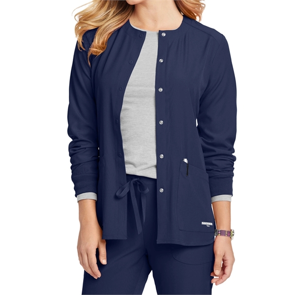 Skechers Women's Stability 2-Pocket Snap Front Scrub Jacket - Skechers Women's Stability 2-Pocket Snap Front Scrub Jacket - Image 10 of 15