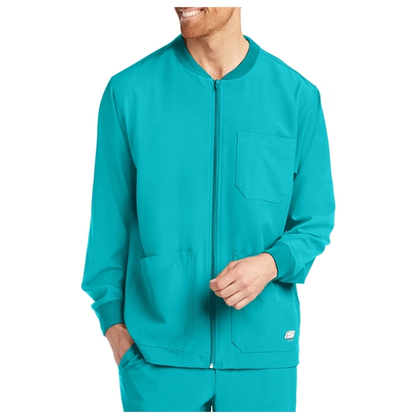 Barco Skechers Men's Structure Zip Front Sport Scrub Jacket - Barco Skechers Men's Structure Zip Front Sport Scrub Jacket - Image 8 of 16
