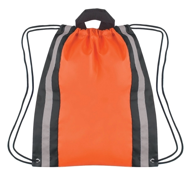 Large Non-Woven Reflective Drawstring Backpack - 20 " x 16 " - Large Non-Woven Reflective Drawstring Backpack - 20 " x 16 " - Image 4 of 13