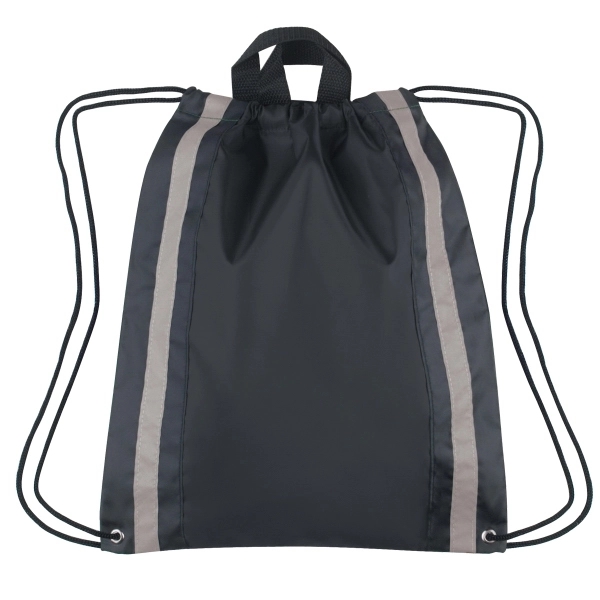 Large Non-Woven Reflective Drawstring Backpack - 20 " x 16 " - Large Non-Woven Reflective Drawstring Backpack - 20 " x 16 " - Image 8 of 13