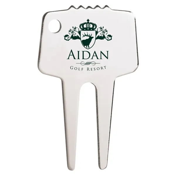 Silver-Tone Divot Repair Tool