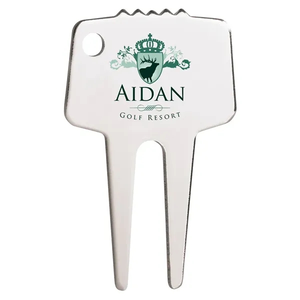Silver-Tone Divot Repair Tool