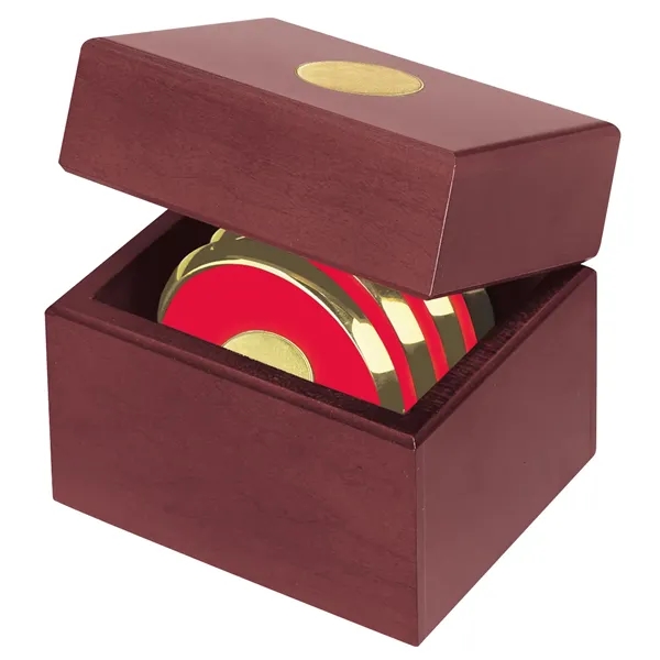 JAFFA® Four Coasters with Solid Cherry Chest