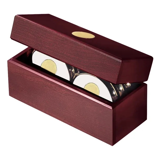 JAFFA® Six Coasters with Solid Cherry Chest