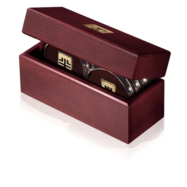 JAFFA® Six Coasters with Solid Cherry Chest