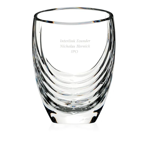 MARIO CIONI Siena Clear Crystal Vase