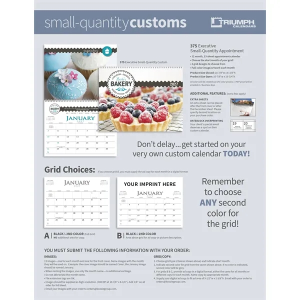 Triumph® Calendars Executive Small Quantity Appointment C...