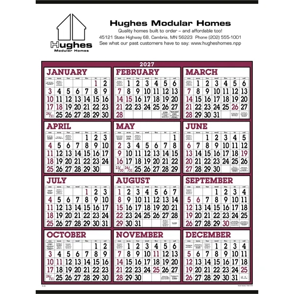 Triumph® Calendars Big Numbers Span-A-Year Calendar