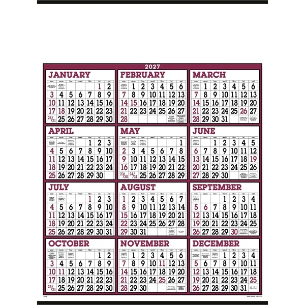 Triumph® Calendars Big Numbers Span-A-Year Calendar