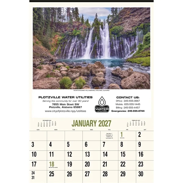 Products Scenic America® Executive-White Ad Calendar