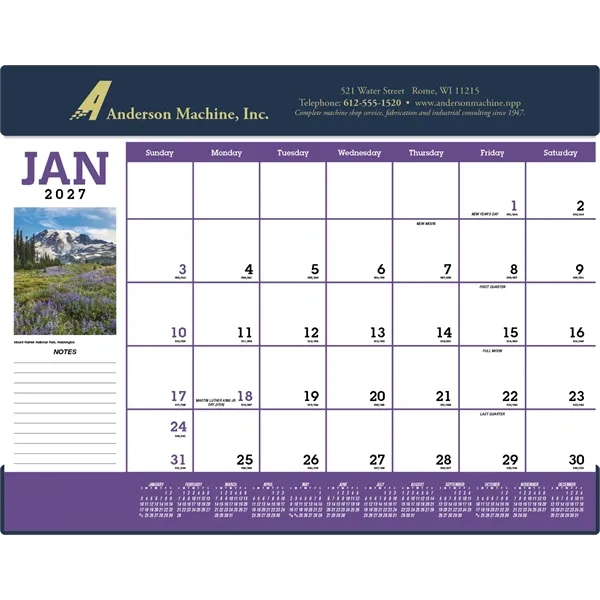 Triumph® Calendars Scenic Desk Pad