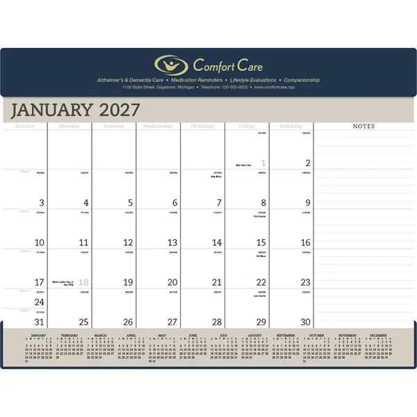 Triumph® Calendars Vinyl Desk Pad