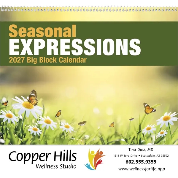 Good Value™ Seasonal Expressions Big Block Calendar
