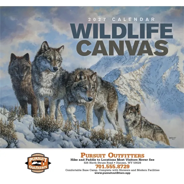 Good Value™ Wildlife Canvas - Stapled Calendar