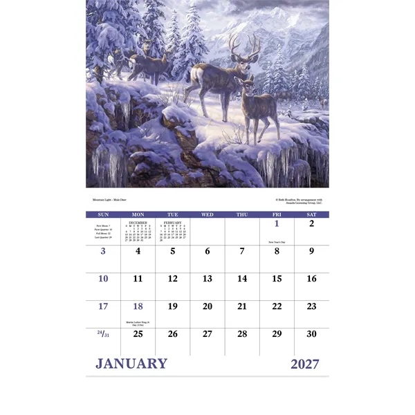 Good Value™ Wildlife Canvas - Stapled Calendar