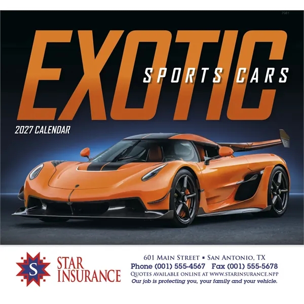 Good Value™ Exotic Sports Cars - Stapled Calendar