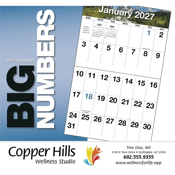 Products Big Numbers Appointment Calendar - Stapled