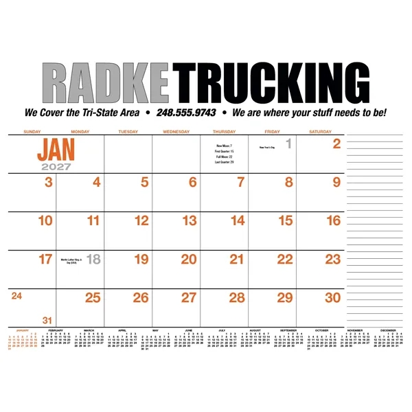 Products 13-Month Desk Pad Calendar