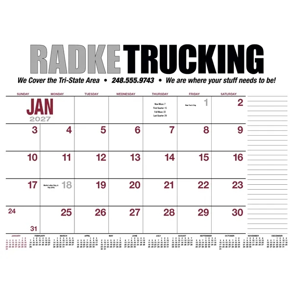 Products 13-Month Desk Pad Calendar