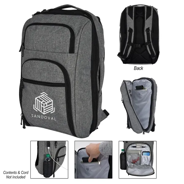 Heathered RFID Laptop Backpack & Briefcase