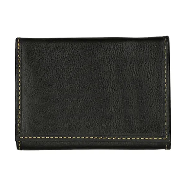 Custom Andrew Philips® Leather Contrast Stitch Tri-Fold Wallet