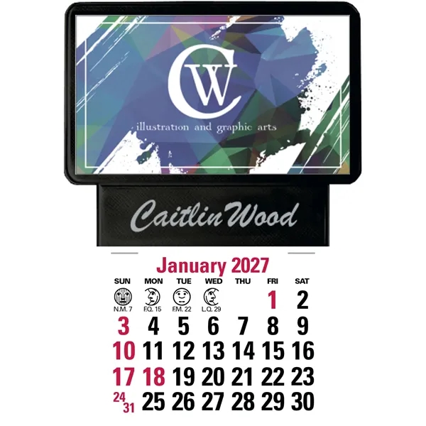 Triumph® Calendars Press-N-Stick Business Card Holder Wit...