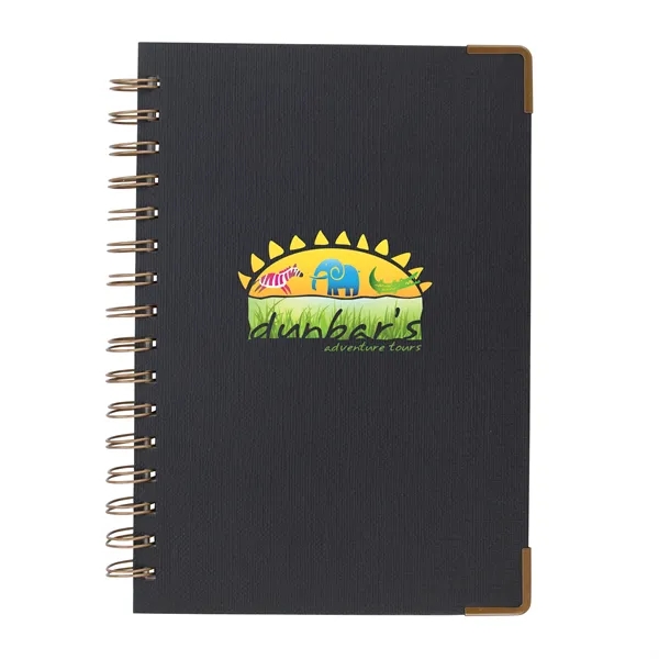 Good Value™ Woven Paper Hardback With Metal Accents Notebook