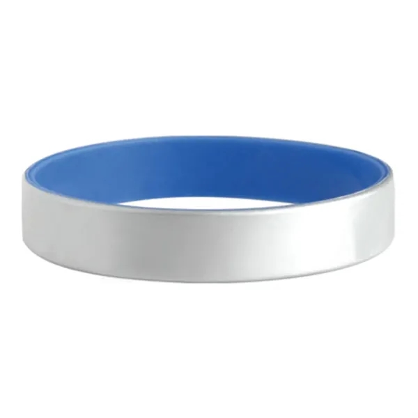 Custom Silver Silicone Bracelets
