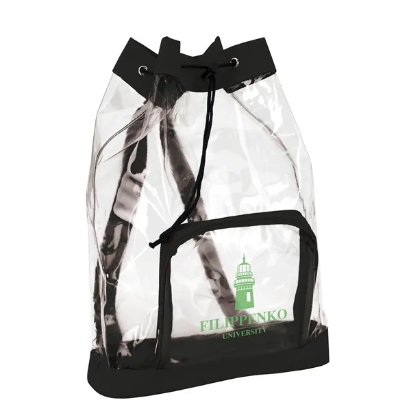 Custom Good Value™ Clear Cinch Backpack