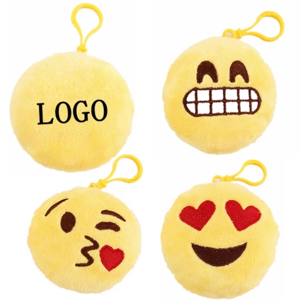 Emoji Smiley Emoticon Plush Keychain - Emoji Smiley Emoticon Plush Keychain - Image 0 of 2
