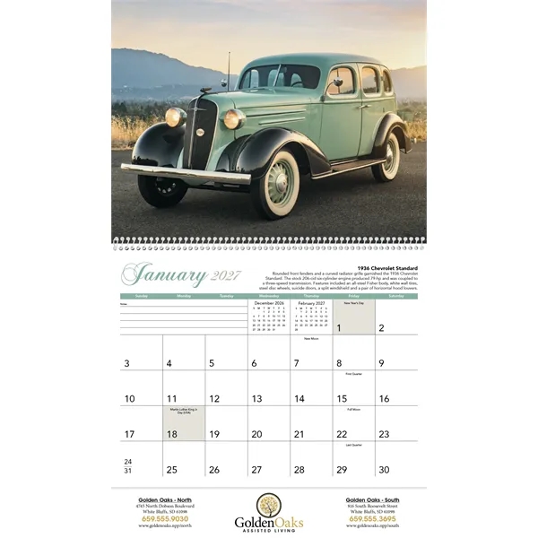 Triumph® Calendars Antique Cars Calendar