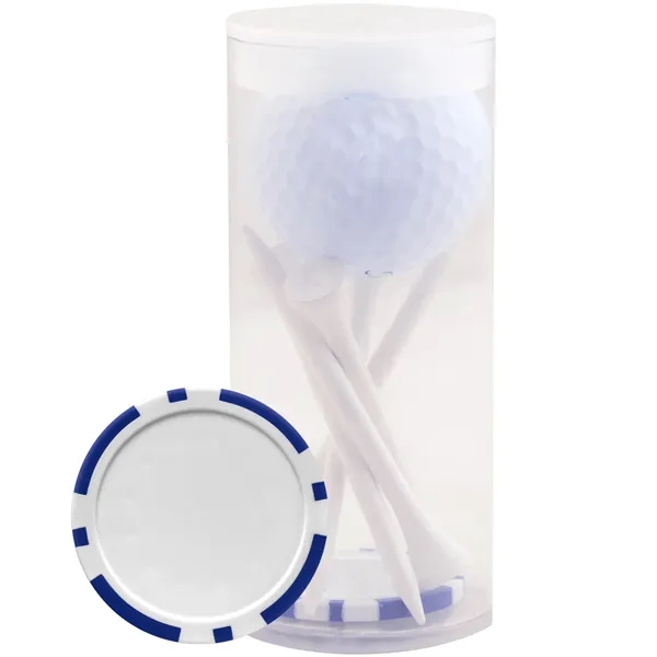 1-Ball 5-Tee Par Pack w/Poker Chip Ball Marker