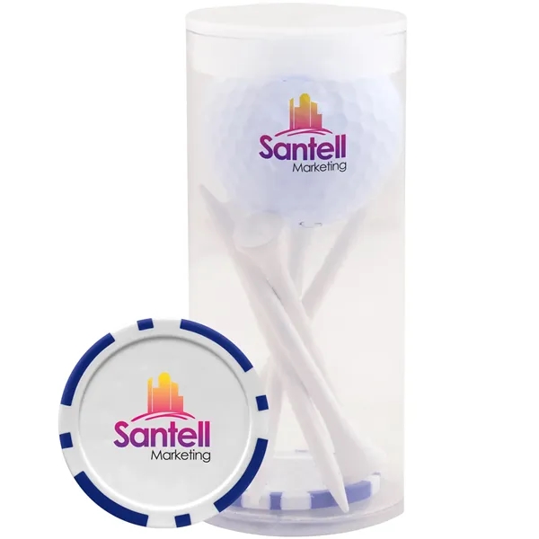 1-Ball 5-Tee Par Pack w/Poker Chip Ball Marker